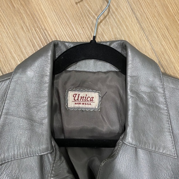 UNICA Vintage Special Leather Blazer Jacket! - Picture 8 of 11